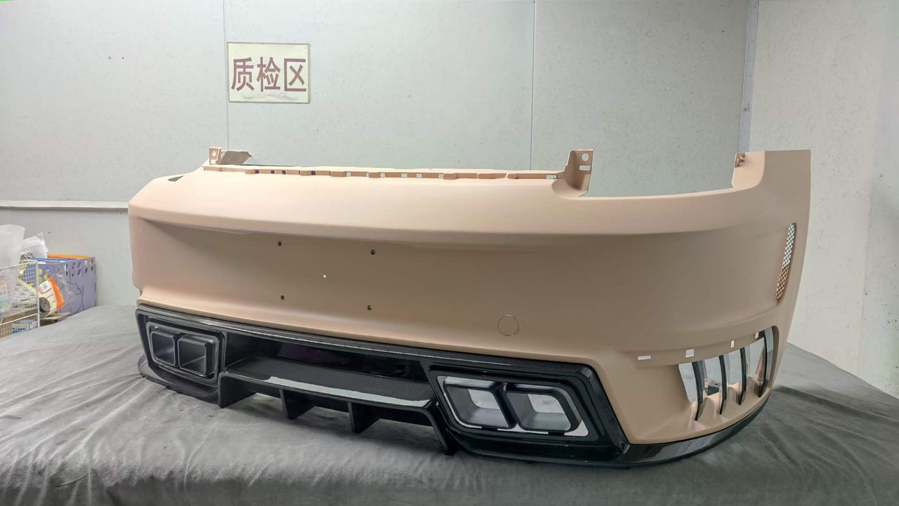 TOPCAR STYLE DRY CARBON REAR BUMPER FOR PORSCHE 992 2018+  Set include:   Rear Bumper Rear Diffuser Exhaust Tips Material: Dry Carbon Fiber