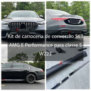 Kit de carroceria de conversão S63 AMG E Performance para classe S W223