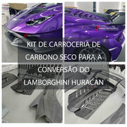 KIT DE CARROCERIA DE CARBONO SECO PARA A CONVERSÃO DO LAMBORGHINI HURACAN PARA HURACAN STO