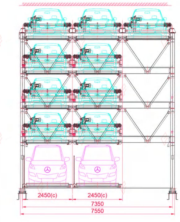 PPS Puzzle Parking System - Semi-Automated Multi-Level Car Stacker - aparcamiento de coches / parking pour voiture