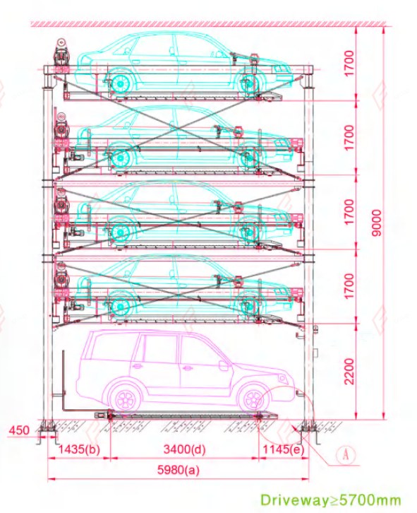 PPS Puzzle Parking System - Semi-Automated Multi-Level Car Stacker - apilador de coches / rangement de voiture