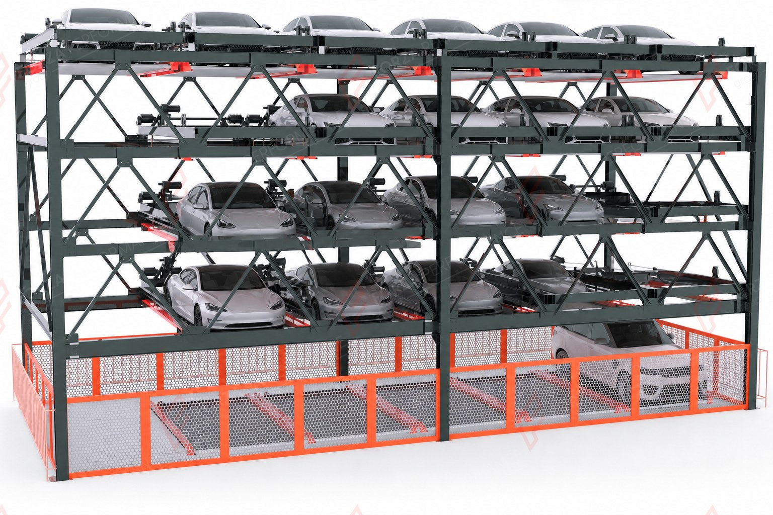PPS Puzzle Parking System - Semi-Automated Multi-Level Car Stacker - almacenamiento de vehículos / stockage de véhicules
