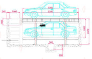 PTP-2 Pit-Mounted Two-Post Garage Parking Lift - In-Ground Car Stacker - apilador de coches / parking pour voiture
