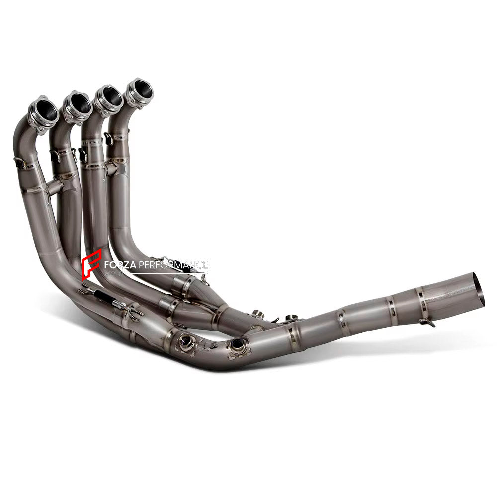 RACING TITANIUM MOTORCYCLE EXHAUST SYSTEM for BMW S1000RR M S1K S1000R 2019 - 2024

Set include:

Header
2-1 Merge Collectors
Mid pipe


Material: Titanium (can be made in Stainless Steel)

NOTE: Professional installation is required.

FEATURES:

Engineered Digital prototyping using 3D CAD design software, each car model chassis has been 3D laser scanned in the factor
Factory run all test cars on Italian 1200HP Dyno machine, to make the best performance design of exhaust
CNC bending machine accurately bends