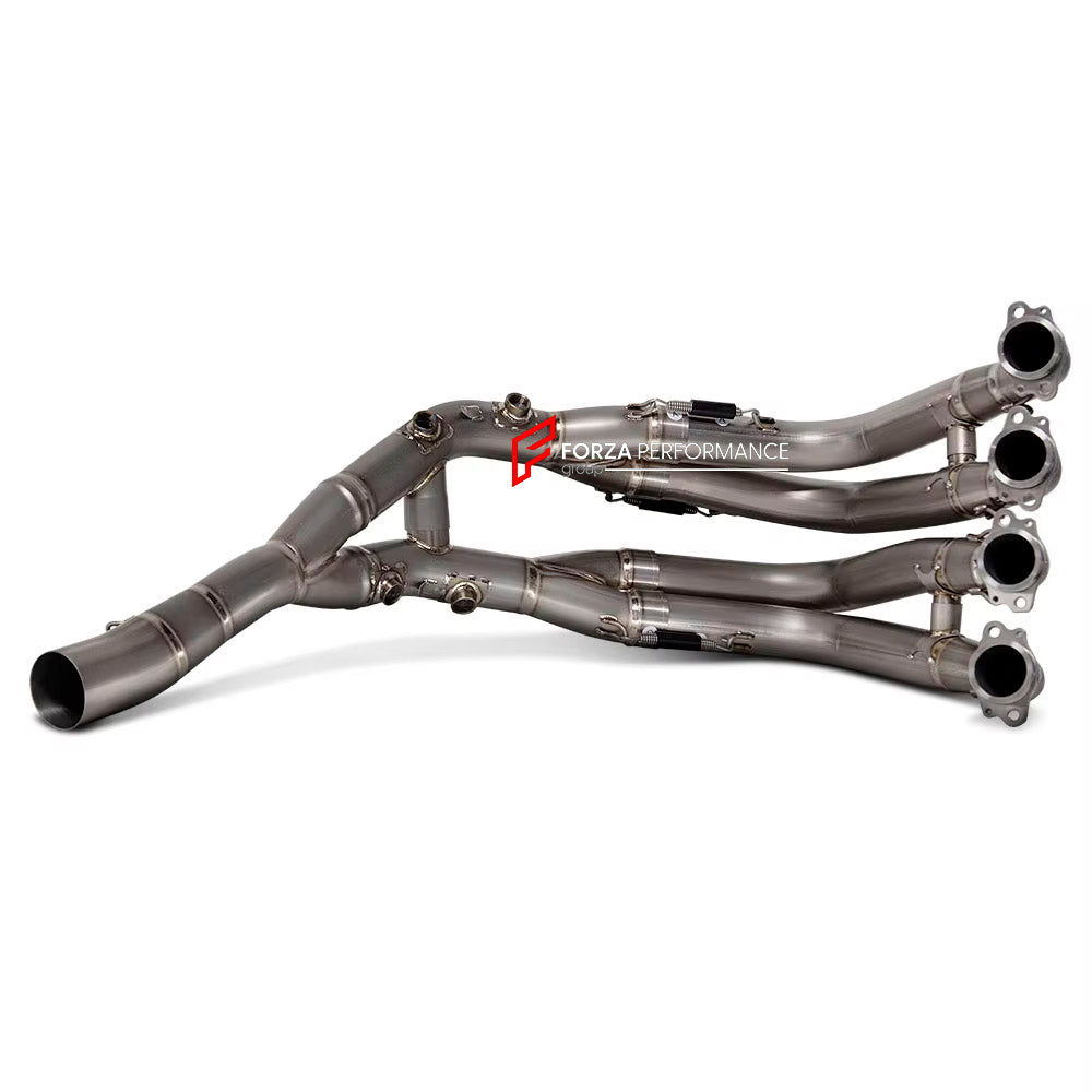 RACING TITANIUM MOTORCYCLE EXHAUST SYSTEM for BMW S1000RR M S1K S1000R 2019 - 2024

Set include:

Header
2-1 Merge Collectors
Mid pipe


Material: Titanium (can be made in Stainless Steel)

NOTE: Professional installation is required.

FEATURES:

Engineered Digital prototyping using 3D CAD design software, each car model chassis has been 3D laser scanned in the factor
Factory run all test cars on Italian 1200HP Dyno machine, to make the best performance design of exhaust
CNC bending machine accurately bends