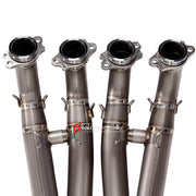 RACING TITANIUM MOTORCYCLE EXHAUST SYSTEM for BMW S1000RR M S1K S1000R 2019 - 2024

Set include:

Header
2-1 Merge Collectors
Mid pipe


Material: Titanium (can be made in Stainless Steel)

NOTE: Professional installation is required.

FEATURES:

Engineered Digital prototyping using 3D CAD design software, each car model chassis has been 3D laser scanned in the factor
Factory run all test cars on Italian 1200HP Dyno machine, to make the best performance design of exhaust
CNC bending machine accurately bends