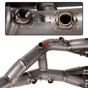 RACING TITANIUM MOTORCYCLE EXHAUST SYSTEM for BMW S1000RR M S1K S1000R 2019 - 2024

Set include:

Header
2-1 Merge Collectors
Mid pipe


Material: Titanium (can be made in Stainless Steel)

NOTE: Professional installation is required.

FEATURES:

Engineered Digital prototyping using 3D CAD design software, each car model chassis has been 3D laser scanned in the factor
Factory run all test cars on Italian 1200HP Dyno machine, to make the best performance design of exhaust
CNC bending machine accurately bends