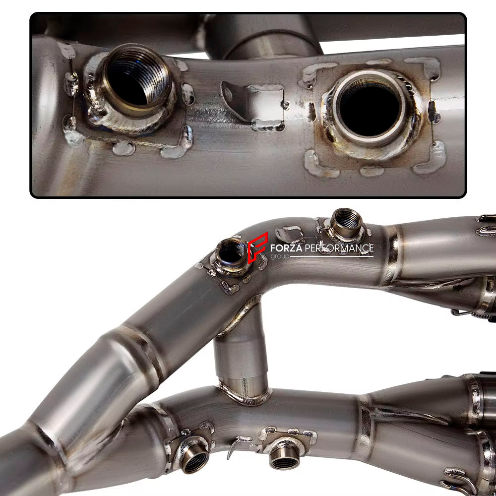 RACING TITANIUM MOTORCYCLE EXHAUST SYSTEM for BMW S1000RR M S1K S1000R 2019 - 2024

Set include:

Header
2-1 Merge Collectors
Mid pipe


Material: Titanium (can be made in Stainless Steel)

NOTE: Professional installation is required.

FEATURES:

Engineered Digital prototyping using 3D CAD design software, each car model chassis has been 3D laser scanned in the factor
Factory run all test cars on Italian 1200HP Dyno machine, to make the best performance design of exhaust
CNC bending machine accurately bends