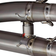 RACING TITANIUM MOTORCYCLE EXHAUST SYSTEM for BMW S1000RR M S1K S1000R 2019 - 2024

Set include:

Header
2-1 Merge Collectors
Mid pipe


Material: Titanium (can be made in Stainless Steel)

NOTE: Professional installation is required.

FEATURES:

Engineered Digital prototyping using 3D CAD design software, each car model chassis has been 3D laser scanned in the factor
Factory run all test cars on Italian 1200HP Dyno machine, to make the best performance design of exhaust
CNC bending machine accurately bends