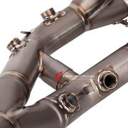 TITANIUM MOTORCYCLE EXHAUST SYSTEM for BMW S1000XR M1000XR 2020+

Set include:

Header
2-1 Merge Collectors
Mid pipe


Material: Titanium (can be made in Stainless Steel)

NOTE: Professional installation is required.

FEATURES:

Engineered Digital prototyping using 3D CAD design software, each car model chassis has been 3D laser scanned in the factor
Factory run all test cars on Italian 1200HP Dyno machine, to make the best performance design of exhaust
CNC bending machine accurately bends the tube accordin