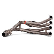 TITANIUM MOTORCYCLE EXHAUST SYSTEM for BMW S1000XR M1000XR 2020+

Set include:

Header
2-1 Merge Collectors
Mid pipe


Material: Titanium (can be made in Stainless Steel)

NOTE: Professional installation is required.

FEATURES:

Engineered Digital prototyping using 3D CAD design software, each car model chassis has been 3D laser scanned in the factor
Factory run all test cars on Italian 1200HP Dyno machine, to make the best performance design of exhaust
CNC bending machine accurately bends the tube accordin