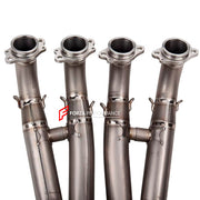 TITANIUM MOTORCYCLE EXHAUST SYSTEM for BMW S1000XR M1000XR 2020+

Set include:

Header
2-1 Merge Collectors
Mid pipe


Material: Titanium (can be made in Stainless Steel)

NOTE: Professional installation is required.

FEATURES:

Engineered Digital prototyping using 3D CAD design software, each car model chassis has been 3D laser scanned in the factor
Factory run all test cars on Italian 1200HP Dyno machine, to make the best performance design of exhaust
CNC bending machine accurately bends the tube accordin