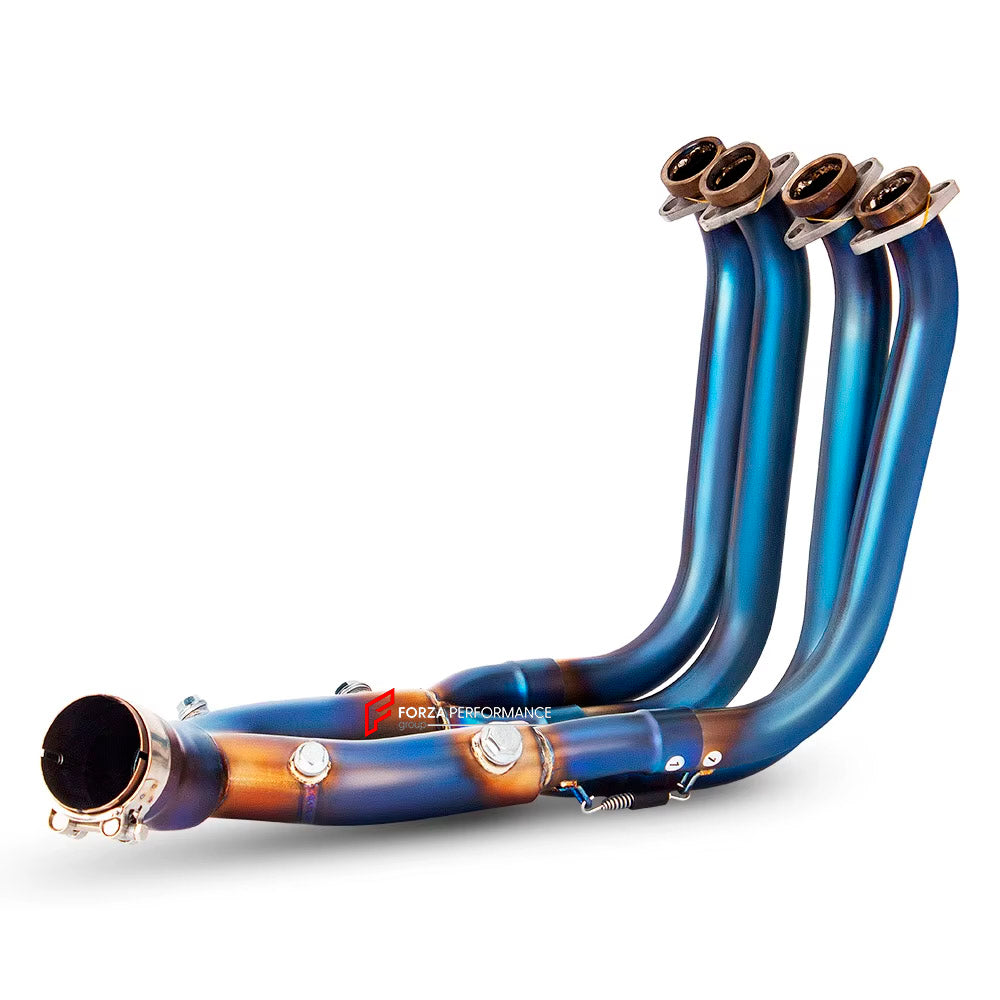 RACING TITANIUM MOTORCYCLE EXHAUST SYSTEM for BMW S1000RR M S1K S1000R 2019 - 2024

Set include:

Header
2-1 Merge Collectors
Mid pipe

Exhaust Slip On

Material: Titanium (can be made in Stainless Steel)

NOTE:&nbsp;Professional installation is required.

FEATURES:

Engineered Digital prototyping using 3D CAD design software, each car model chassis has been 3D laser scanned in the factor
Factory run all test cars on Italian 1200HP Dyno machine, to make the best performance design of exhaust
CNC bending mac