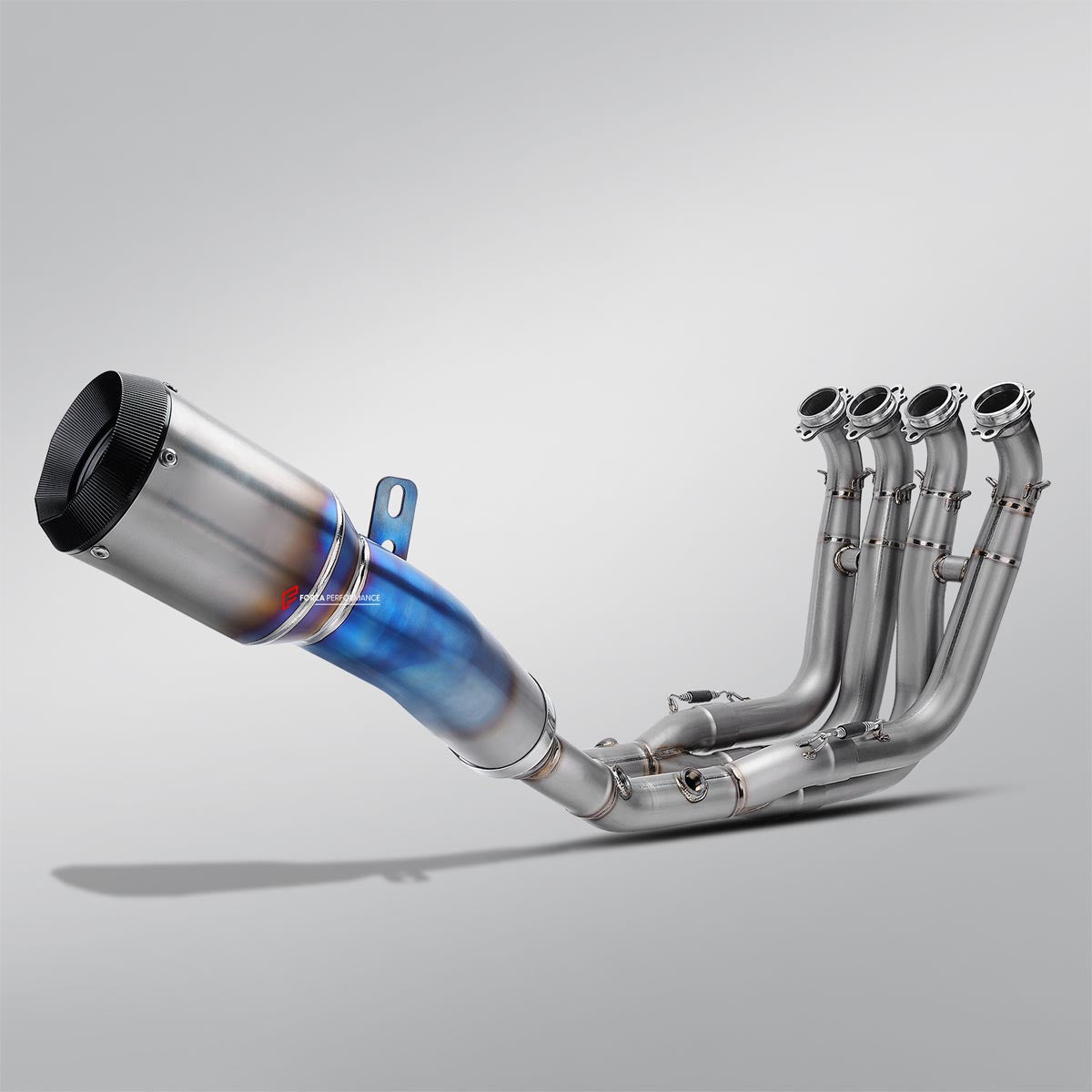 RACING TITANIUM MOTORCYCLE EXHAUST SYSTEM for BMW S1000RR S1000R 2019 - 2024
Set includes:

Header
4-2-1 Merge Collectors
Mid Pipe
Exhaust Slip On Muffler
Material: Titanium

NOTE: Professional installation is required.
Weight: 3.470 kg