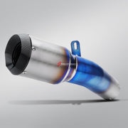 RACING TITANIUM MOTORCYCLE EXHAUST SYSTEM for BMW S1000RR S1000R 2019 - 2024
Set includes:

Header
4-2-1 Merge Collectors
Mid Pipe
Exhaust Slip On Muffler
Material: Titanium

NOTE: Professional installation is required.
Weight: 3.470 kg