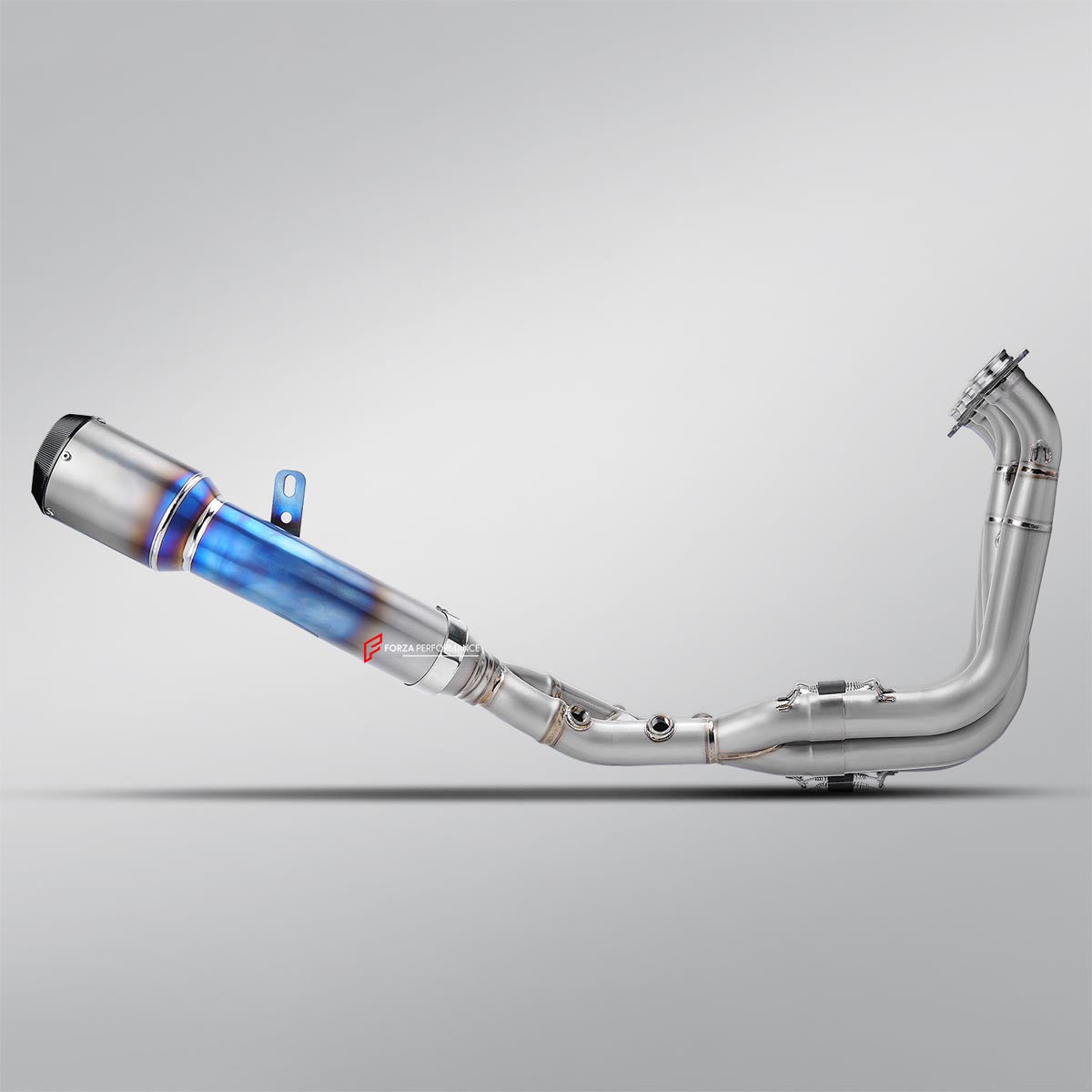 RACING TITANIUM MOTORCYCLE EXHAUST SYSTEM for BMW S1000RR S1000R 2019 - 2024
Set includes:

Header
4-2-1 Merge Collectors
Mid Pipe
Exhaust Slip On Muffler
Material: Titanium

NOTE: Professional installation is required.
Weight: 3.470 kg