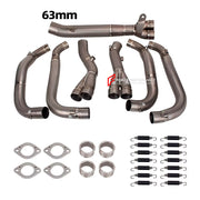 RACING TITANIUM MOTORCYCLE EXHAUST SYSTEM for SUZUKI GSX 1300R HAYABUSA GEN3 2021+

Set include:

Header
4-2-1 Merge Collectors
Mid pipe

Exhaust Slip On

Material: Titanium (can be made in Stainless Steel)

NOTE:&nbsp;Professional installation is required.

FEATURES:

Engineered Digital prototyping using 3D CAD design software, each car model chassis has been 3D laser scanned in the factor
Factory run all test cars on Italian 1200HP Dyno machine, to make the best performance design of exhaust
CNC bending m