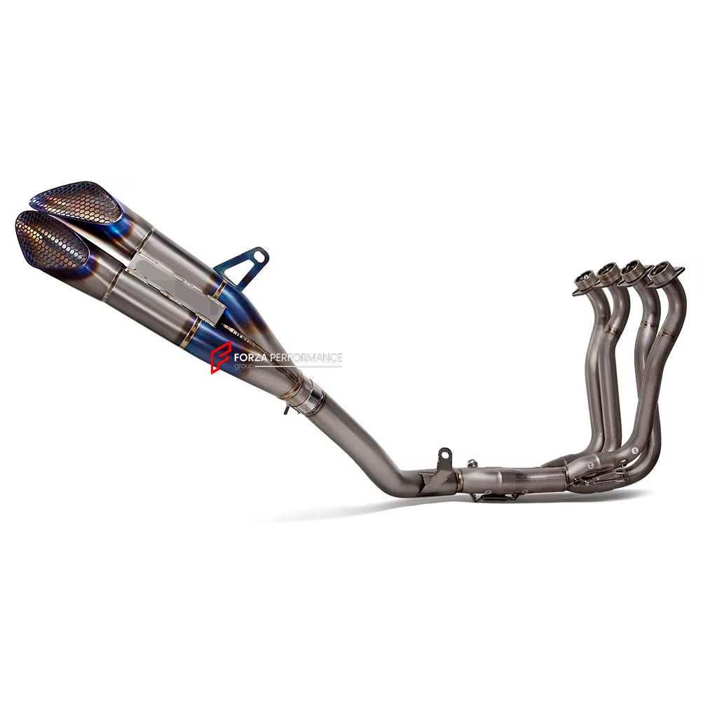 RACING TITANIUM MOTORCYCLE EXHAUST SYSTEM for SUZUKI GSXR 1000 GIXXER 2017 - 2024

Set include:

Header
2-1 Merge Collectors
Mid pipe

Exhaust Slip On

Material: Titanium (can be made in Stainless Steel)

NOTE: Professional installation is required.

FEATURES:

Engineered Digital prototyping using 3D CAD design software, each car model chassis has been 3D laser scanned in the factor
Factory run all test cars on Italian 1200HP Dyno machine, to make the best performance design of exhaust
CNC bending machine a