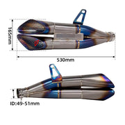 RACING TITANIUM MOTORCYCLE EXHAUST SYSTEM for SUZUKI GSXR 1000 GIXXER 2017 - 2024

Set include:

Header
2-1 Merge Collectors
Mid pipe

Exhaust Slip On

Material: Titanium (can be made in Stainless Steel)

NOTE: Professional installation is required.

FEATURES:

Engineered Digital prototyping using 3D CAD design software, each car model chassis has been 3D laser scanned in the factor
Factory run all test cars on Italian 1200HP Dyno machine, to make the best performance design of exhaust
CNC bending machine a