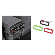 CARBON REAR CENTER CONSOLE AIR VENT RING COVERS for Jetour T2 Traveller 2024+
Set includes:

Rear Center Console Air Vent Ring Covers
Material: Carbon

NOTE: Professional installation is required.