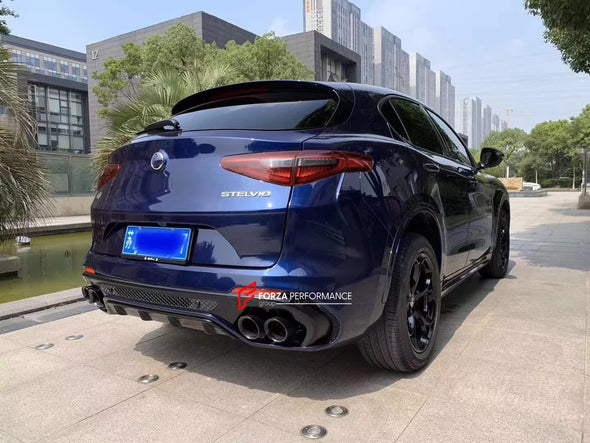 REAR BUMPER AND EXHAUST TIPS for ALFA ROMEO STELVIO 949  2017 - 2023  Set includes:  Rear Bumper Exhaust Tips