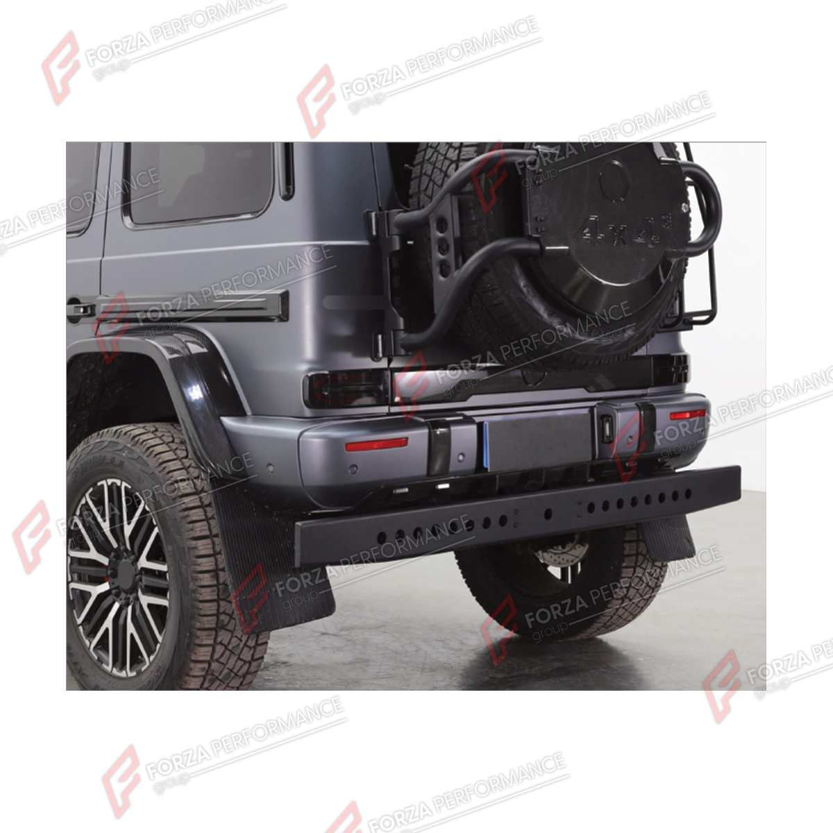 REAR BUMPER BULL BAR for Mercedes-Benz G-Class W464 4X4 2019 - 2024
Set includes:

Rear Bumper Bull Bar
Material: Plastic, Stainless Steel, Aluminium

NOTE: Professional installation is required.