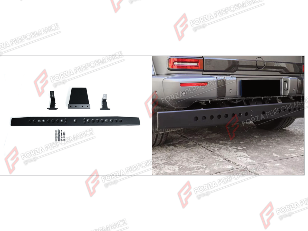REAR BUMPER BULL BAR for Mercedes-Benz G-Class W465 G450D 2025+
Set includes:

Rear Bumper Bull Bar
Material: Plastic, Stainless Steel, Aluminium

NOTE: Professional installation is required.