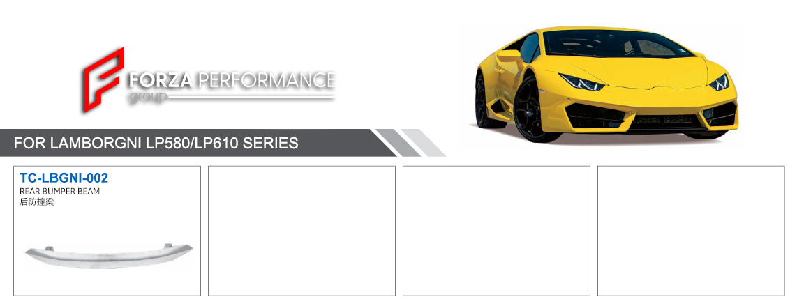 REAR BUMPER for LAMBORGHINI HURACAN LP580 LP610  Set includes:  Rear Bumper Beam