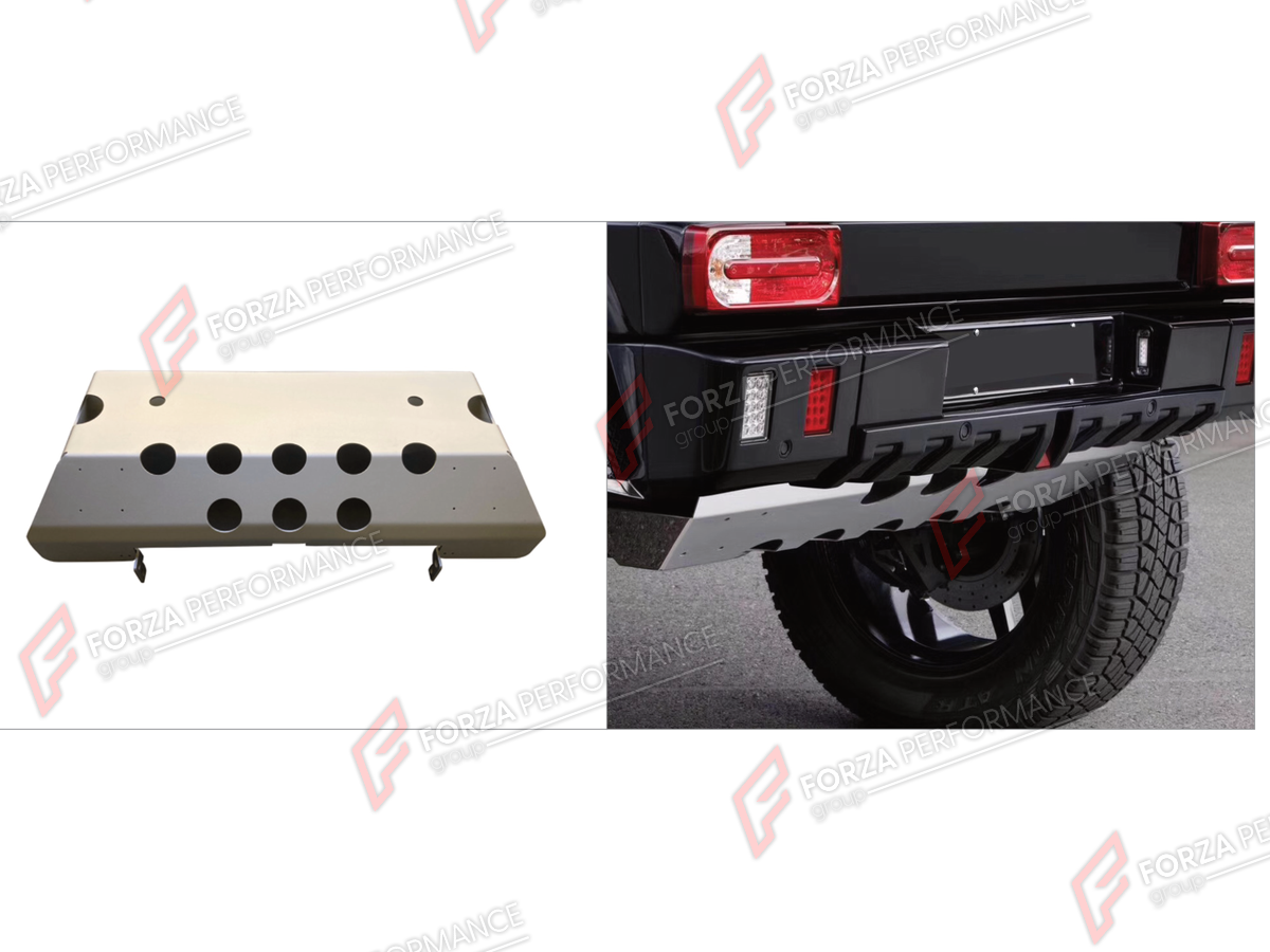 REAR BUMPER GUARD for MERCEDES-BENZ G-CLASS W463 4X4 2008 - 2018 FORZA PERFORMANCE custom fit 4X4 Style

Set includes:
Rear Bumper Guard

Material: Aluminum

NOTE: Professional installation is required.