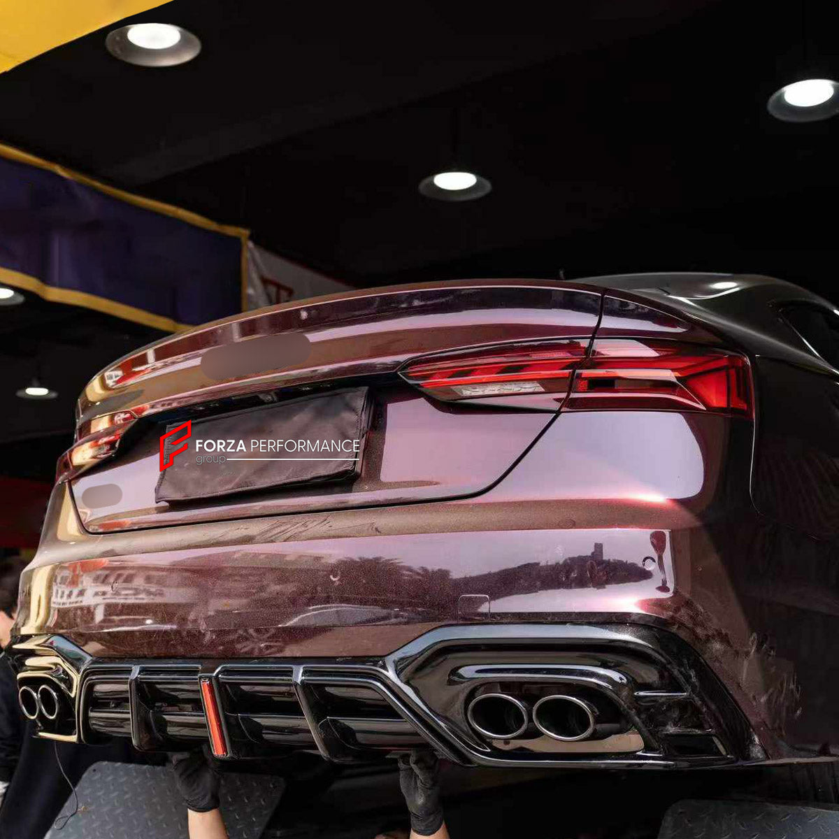 REAR DIFFUSER AND REAR BUMPER FINS for AUDI S5 B9.5 F5 FACELIFT 2020 - 2025

Set includes:
Rear Bumper Fins
Rear Diffuser

Material: Plastic

NOTE: Professional installation is required.