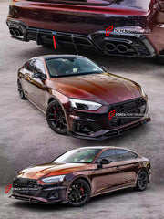 REAR DIFFUSER AND REAR BUMPER FINS for AUDI S5 B9.5 F5 FACELIFT 2020 - 2025

Set includes:
Rear Bumper Fins
Rear Diffuser

Material: Plastic

NOTE: Professional installation is required.