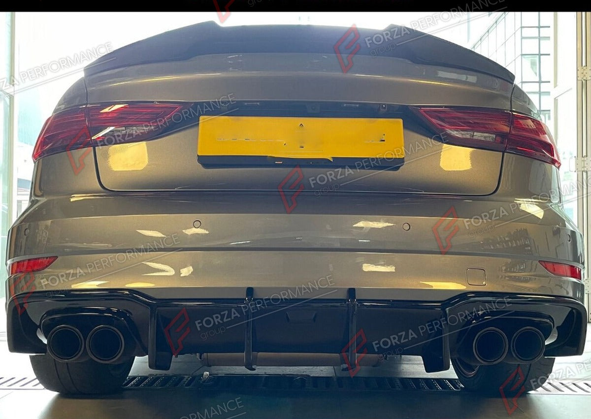 REAR DIFFUSER for AUDI A3 SLINE S3 SEDAN 2017 - 2020 FORZA PERFORMANCE Custom Fit
Set includes:

Rear Diffuser
Material: Plastic

NOTE: Professional installation is required.

Why “Contact Us for Pricing”?
We don’t display fixed prices because our goal is to offer you the most competitive deal possible. Product costs often decrease over time, and by requesting a quote, you’ll receive our most up-to-date price on market.

SECURED PAYMENT METHODS
PayPal (+4.4% fee)
Visa / Mastercard / American Express (throug