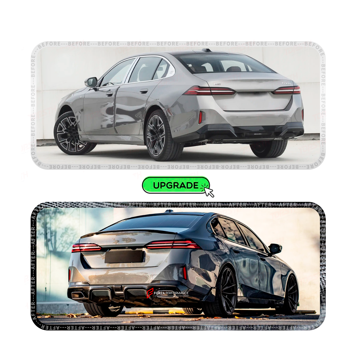 CARBON REAR DIFFUSER for BMW 5 SERIES G60 G68 2023+

Set includes:

Rear Diffuser

Material: Carbon Fiber

Note: Professinal installation is required