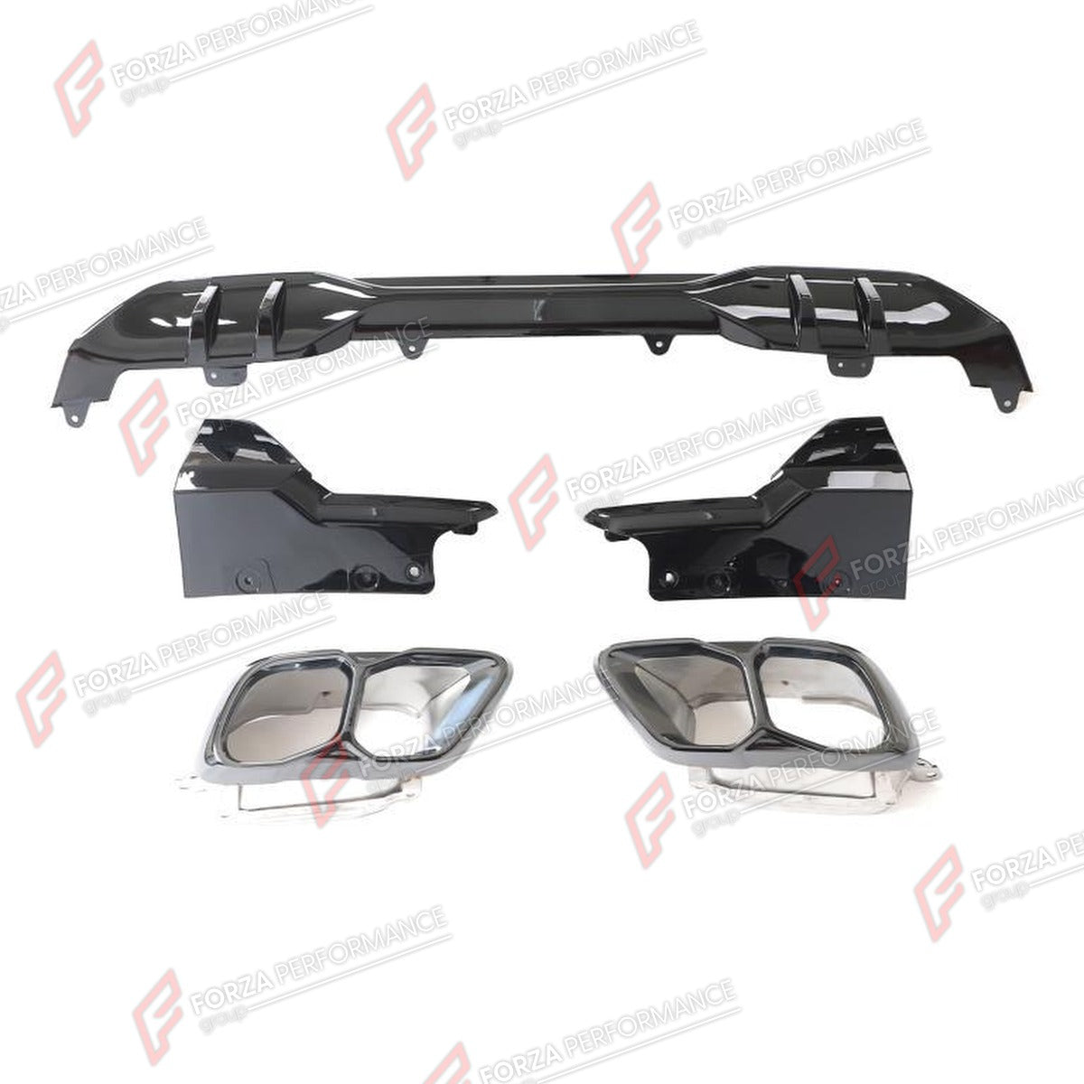 REAR DIFFUSER for BMW X5 G05 LCI M SPORT 2023+ FORZA PERFORMANCE Custom Fit
Set includes:

Rear Diffuser
Rear Canards
Exhaust Tips
Material: Plastic

NOTE: Professional installation is required.

Why “Contact Us for Pricing”?
We don’t display fixed prices because our goal is to offer you the most competitive deal possible. Product costs often decrease over time, and by requesting a quote, you’ll receive our most up-to-date price on market.

SECURED PAYMENT METHODS
PayPal (+4.4% fee)
Visa / Mastercard / Amer