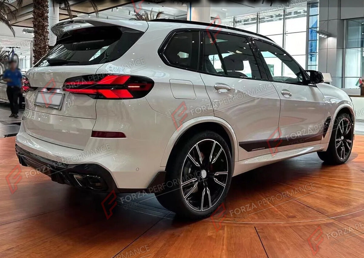 REAR DIFFUSER for BMW X5 G05 LCI M SPORT 2023+ FORZA PERFORMANCE Custom Fit
Set includes:

Rear Diffuser
Rear Canards
Exhaust Tips
Material: Plastic

NOTE: Professional installation is required.

Why “Contact Us for Pricing”?
We don’t display fixed prices because our goal is to offer you the most competitive deal possible. Product costs often decrease over time, and by requesting a quote, you’ll receive our most up-to-date price on market.

SECURED PAYMENT METHODS
PayPal (+4.4% fee)
Visa / Mastercard / Amer