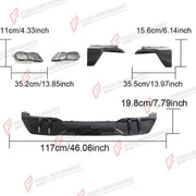 REAR DIFFUSER for BMW X5 G05 LCI M SPORT 2023+ FORZA PERFORMANCE Custom Fit
Set includes:

Rear Diffuser
Rear Canards
Exhaust Tips
Material: Plastic

NOTE: Professional installation is required.

Why “Contact Us for Pricing”?
We don’t display fixed prices because our goal is to offer you the most competitive deal possible. Product costs often decrease over time, and by requesting a quote, you’ll receive our most up-to-date price on market.

SECURED PAYMENT METHODS
PayPal (+4.4% fee)
Visa / Mastercard / Amer