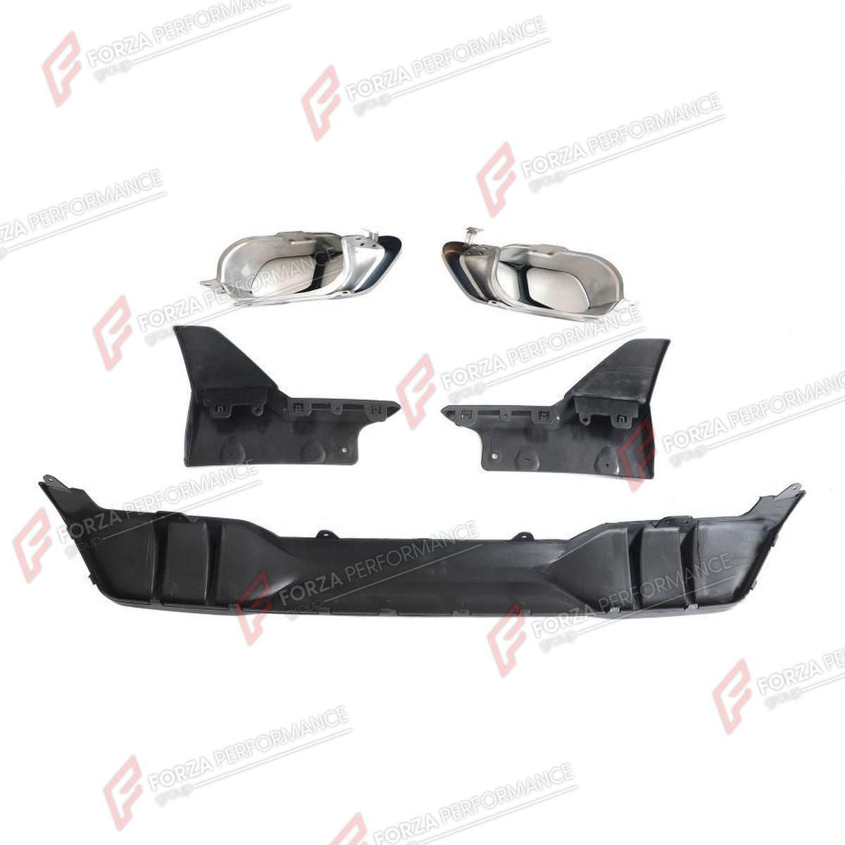 REAR DIFFUSER for BMW X5 G05 LCI M SPORT 2023+ FORZA PERFORMANCE Custom Fit
Set includes:

Rear Diffuser
Rear Canards
Exhaust Tips
Material: Plastic

NOTE: Professional installation is required.

Why “Contact Us for Pricing”?
We don’t display fixed prices because our goal is to offer you the most competitive deal possible. Product costs often decrease over time, and by requesting a quote, you’ll receive our most up-to-date price on market.

SECURED PAYMENT METHODS
PayPal (+4.4% fee)
Visa / Mastercard / Amer