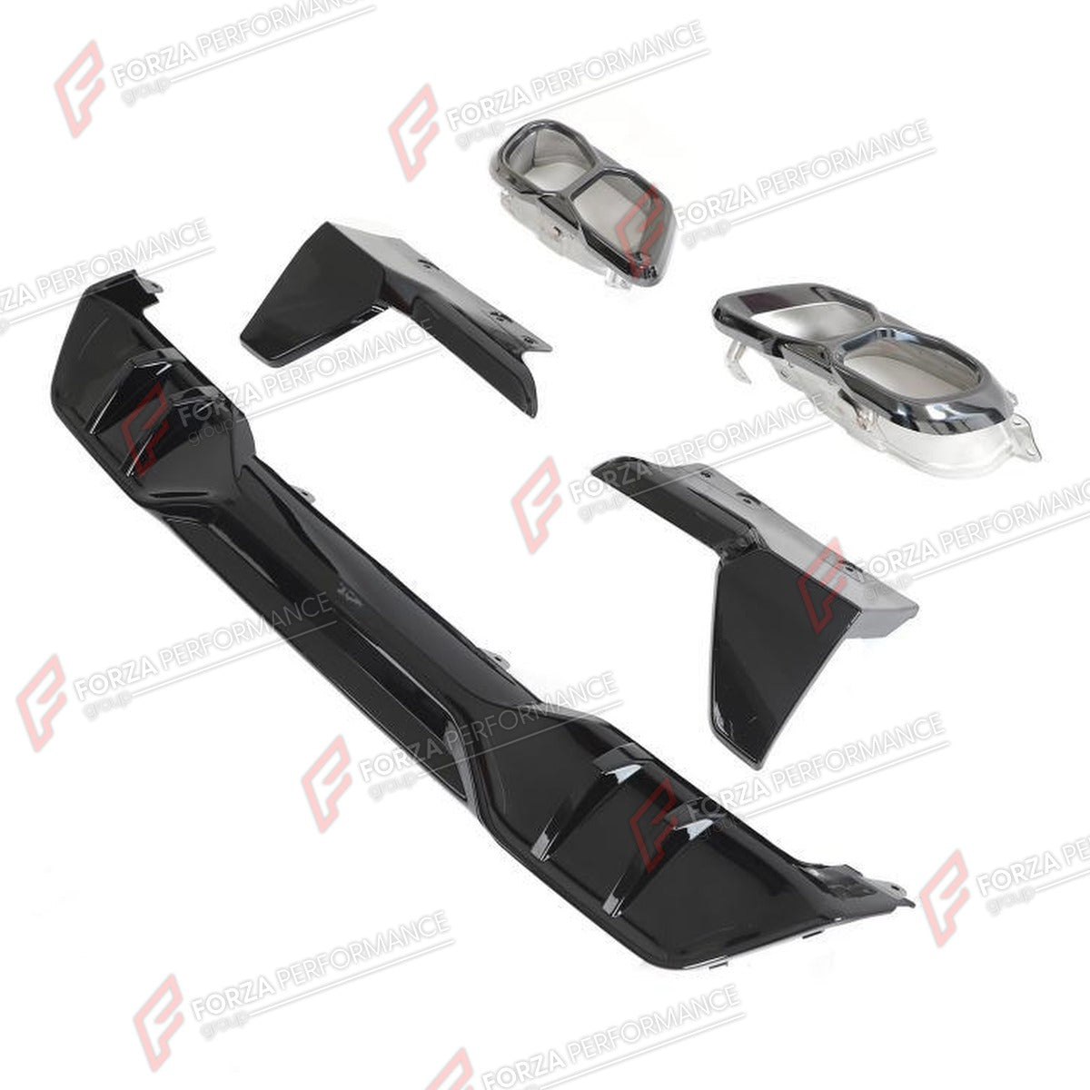 REAR DIFFUSER for BMW X5 G05 LCI M SPORT 2023+ FORZA PERFORMANCE Custom Fit
Set includes:

Rear Diffuser
Rear Canards
Exhaust Tips
Material: Plastic

NOTE: Professional installation is required.

Why “Contact Us for Pricing”?
We don’t display fixed prices because our goal is to offer you the most competitive deal possible. Product costs often decrease over time, and by requesting a quote, you’ll receive our most up-to-date price on market.

SECURED PAYMENT METHODS
PayPal (+4.4% fee)
Visa / Mastercard / Amer