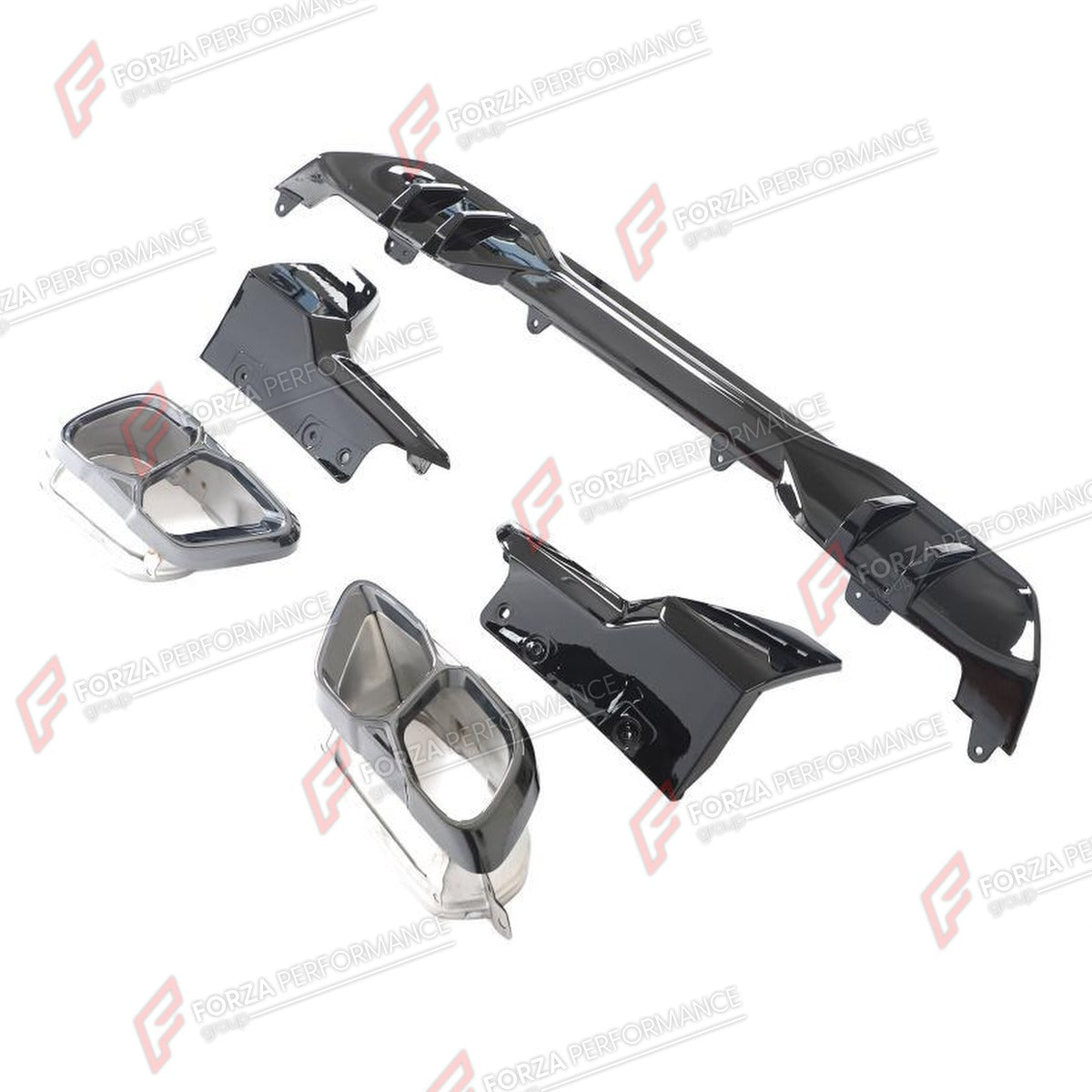 REAR DIFFUSER for BMW X5 G05 LCI M SPORT 2023+ FORZA PERFORMANCE Custom Fit
Set includes:

Rear Diffuser
Rear Canards
Exhaust Tips
Material: Plastic

NOTE: Professional installation is required.

Why “Contact Us for Pricing”?
We don’t display fixed prices because our goal is to offer you the most competitive deal possible. Product costs often decrease over time, and by requesting a quote, you’ll receive our most up-to-date price on market.

SECURED PAYMENT METHODS
PayPal (+4.4% fee)
Visa / Mastercard / Amer