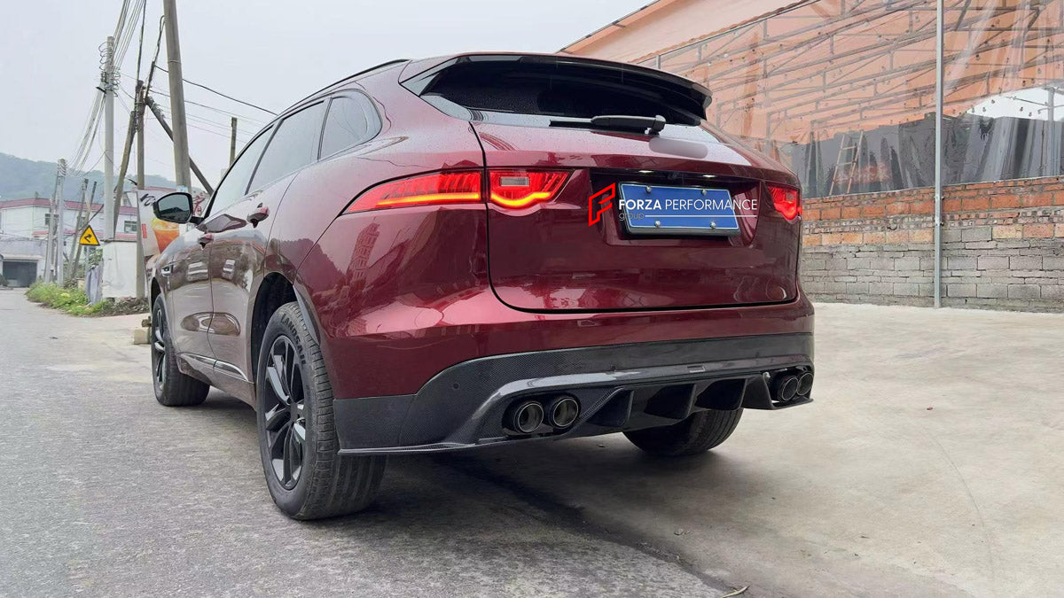 REAR DIFFUSER for JAGUAR F-PACE X761 2015 - 2020

Set includes:
Rear Diffuser

Material: Plastic

NOTE: Professional installation is required.