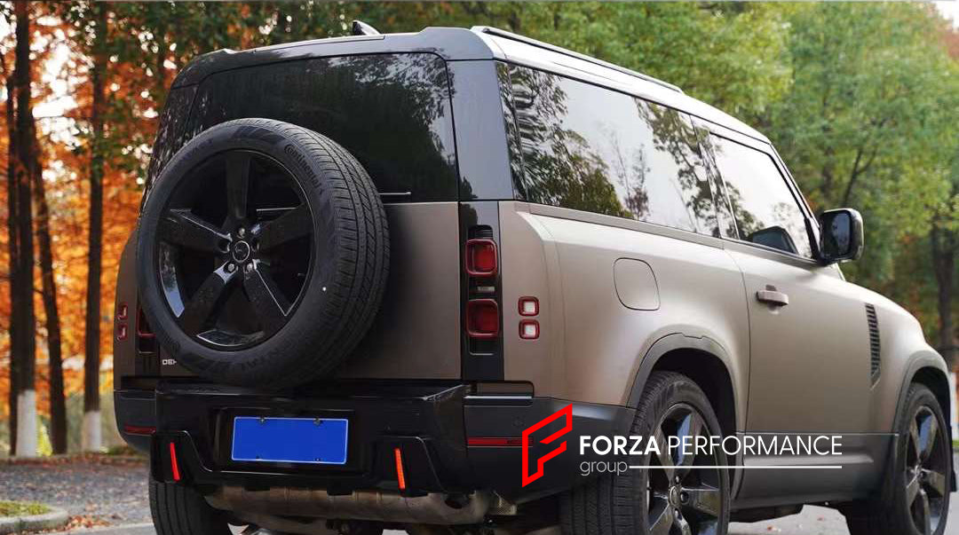 REAR DIFFUSER WITH LED TAIL LIGHTS for LAND ROVER DEFENDER L663 2020+  Set includes:  Rear Diffuser with LED Tail Lights