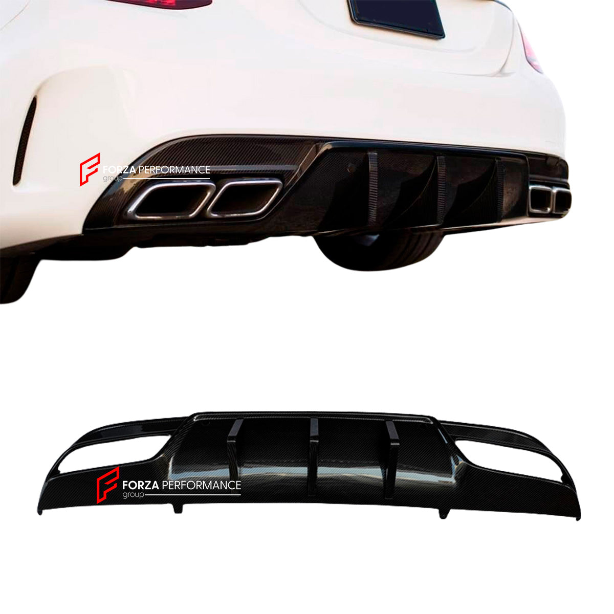 REAR DIFFUSER for MERCEDES BENZ C CLASS C205 COUPE C63S 2015 - 2022