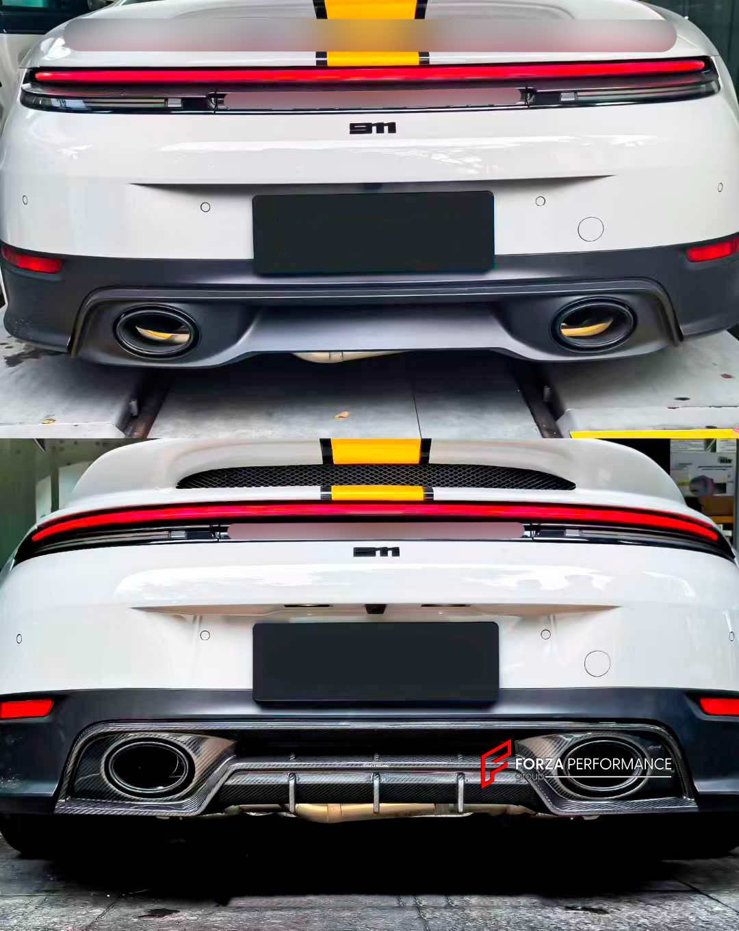 DRY REAR DIFFUSER for PORSCHE 911 992.2 CARRERA 2025+