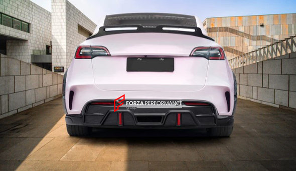 Carbon Fiber Rear Diffuser for Tesla Model Y S2