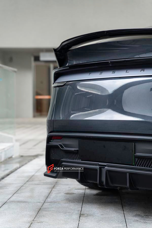 Diffuseur De Pare-chocs Arrière Pour Tesla Model Y 2025+ Juniper - Noir Brillant - Matériau PP/ABS - Design Sportif - Installation Facile Avec Ruban Adhésif - 9