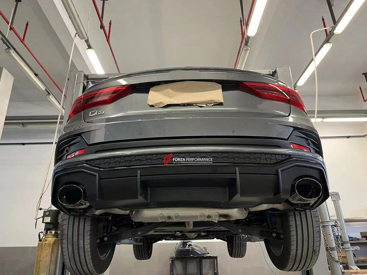 REAR DIFFUSER RSQ3 STYLE FOR AUDI Q3 SPORTBACK F3 2019+