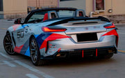 REAR DIFFUSER REAR SPOILER for BMW Z4 G29 2019+ FORZA PERFORMANCE Custom fit Dry Carbon VTEN Design Style
Set includes:

Rear Diffuser
Rear Spoiler
Material: Plastic

NOTE: Professional installation is required.