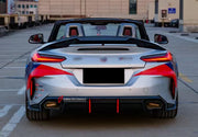 REAR DIFFUSER REAR SPOILER for BMW Z4 G29 2019+ FORZA PERFORMANCE Custom fit Dry Carbon VTEN Design Style
Set includes:

Rear Diffuser
Rear Spoiler
Material: Plastic

NOTE: Professional installation is required.