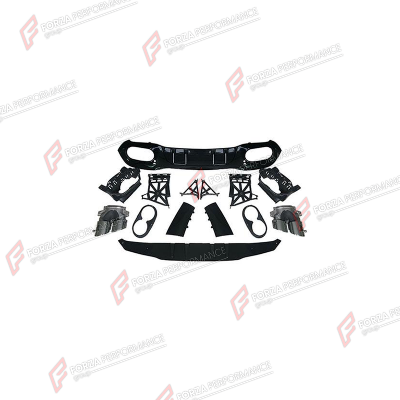 REAR DIFFUSER WITH EXHAUST TIPS for MERCEDES-BENZ A-CLASS W177 2018 - 2022