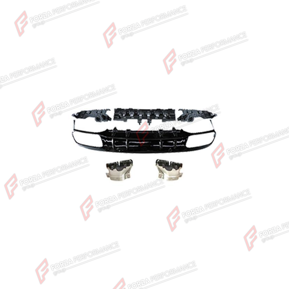 REAR DIFFUSER WITH EXHAUST TIPS for MERCEDES-BENZ C-CLASS C205 COUPE 2014 - 2022 FORZA PERFORMANCE custom fit C63 AMG Style

Set includes:
Rear Diffuser
Exhaust Tips

Material: Plastic, Stainless Steel

NOTE: Professional installation is required.